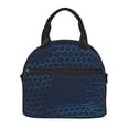 thumbnail image 1 of Portable Cross-Body Insulated Lunch Bag 9×5×7.8in Waterproof And Wear-Resistant Can Be Reused For Picnic Work Out Use Snake Skin Print Style Doderblue_2, 1 of 8