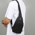 thumbnail image 1 of Portable Crossbody Bag,6.3x2.3x11.8Inch Casual Shoulder Bag with Adjustable,Business Chest Bag for Men with Front Zipper Pocket,for Daily Commuting or Leisure Travel, 1 of 6