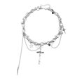 thumbnail image 1 of Portable Crosses Charm Necklace With Flowing Tassels For Comfort And Stylish Look For Gifting, 1 of 8