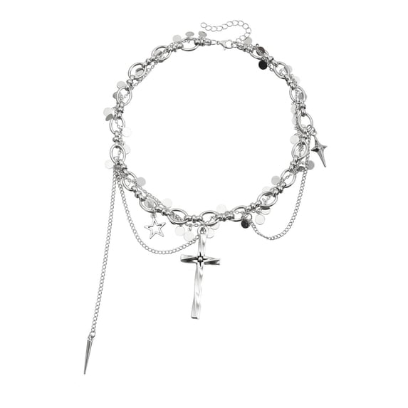 Portable Crosses Charm Necklace With Flowing Tassels For Comfort And Stylish Look For Gifting