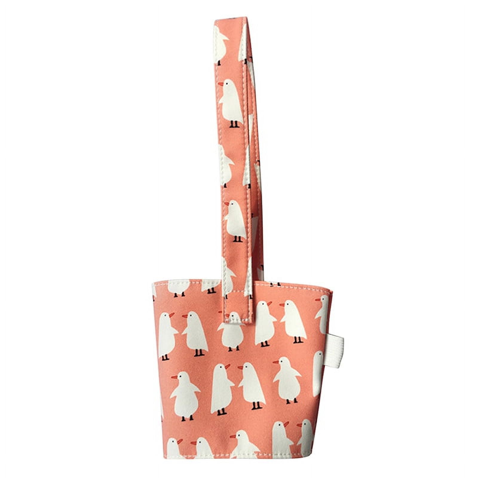 Portable Cup Bag Carrier Pure Cotton Cloth Cup Cover for Milk Tea Juice Lovely Odorless Small
