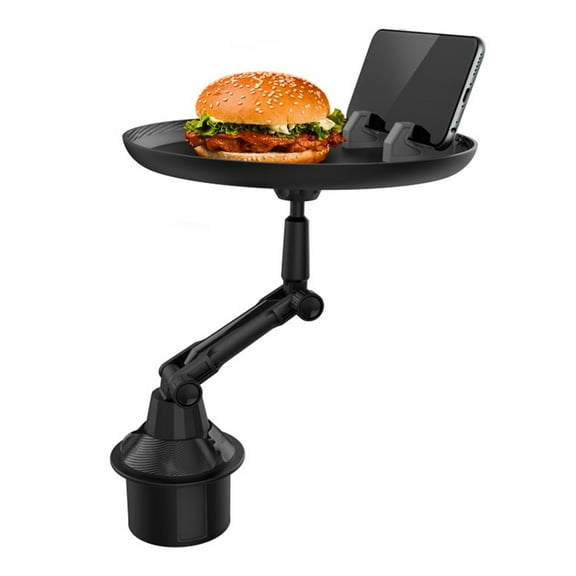 Portable Cup Holder Meal Tray - Expanded Table Desk Car Cup Holder Meal Tray