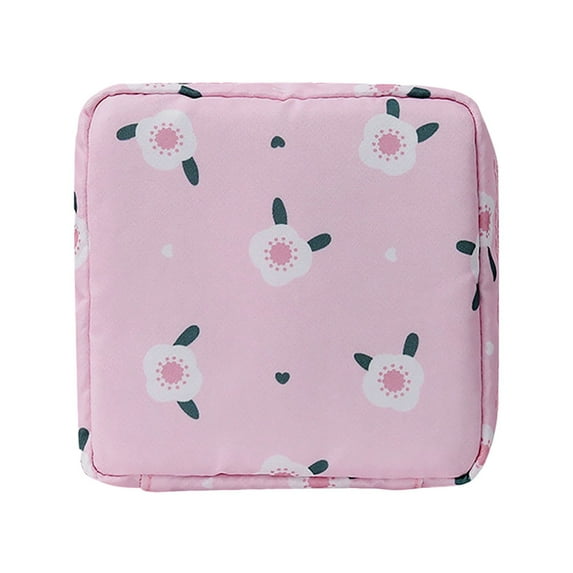 Portable Cute Sanitary Napkin Storage Bag - Large Capacity Cosmetic Organizer for Makeup