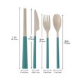 thumbnail image 1 of Portable Cutlery Set with Detachable Knives Spoons Forks Chopsticks | 4-Pack Reusable Utensils for Lunch Box | College Student Gifts | Camping & Travel Utensil Set with Case, 1 of 5