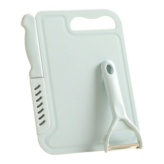 Portable Cutting Board Set with Integrated Knife and Peeler – Compact, Space-Saving Design for Home, Picnic, and Outdoor Use, Dishwasher Safe Food-Grade Plastic with Sharp Stainless Steel Blades