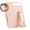 thumbnail image 1 of Portable Cutting Board Set with Fruit Knife and Peeler – Food-Grade Plastic, Stainless Steel Blades, 8.26x6.29 Inch, Pink, 1 of 7