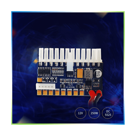 Portable DC 12V 250W 24Pin ATX Connect with Motherboard Mini ITX Power Supply Pcio PSU Module for PC