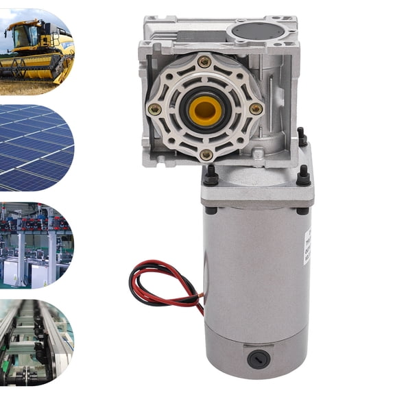 Portable DC Motor 300W DC Worm Gear Motor 24V with Self-Locking Speed Adjustable DC Motor 1800RPM