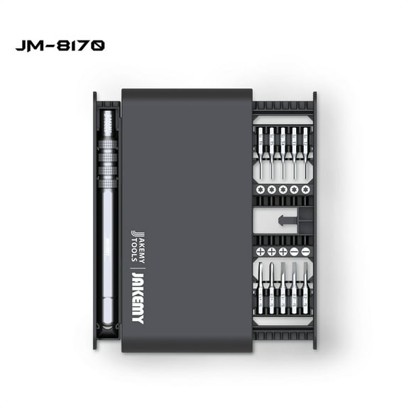 Portable DIY Electronic Maintenance Magic Screwdriver Box Kit with Replaceable Driver Bits for Home Repair