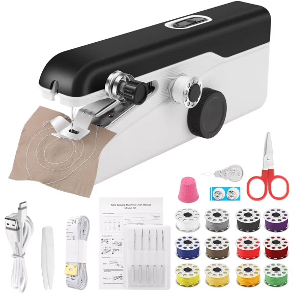 Portable DIY Mini Sewing Machine Electric Stitch Hand Travel Household
