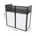 thumbnail image 1 of Portable DJ Event Booth Facade Foldable Controller Stand DJ Display Stand Black, 1 of 18