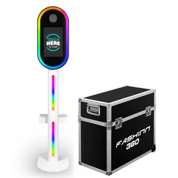 Photo Booth,15.6" Touch Screen DSLR Photo Booth Machine, Built-in Mini PC, Remote App Control RGB Light for Weddings, Parties & Events