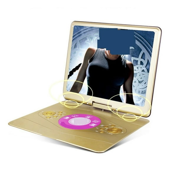 Portable DVD, HD LED 14 Screen 20 Inch DVD EVD Player Super Slim Game Home Portable Moving 3D Disc Video Machine Speaker TV ,Immersive Experience