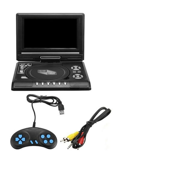 Portable DVD Viewer 7.8 Inch DVD Widescreen 270 Rotatable DVD Player Support for Game Function ,High Power Output