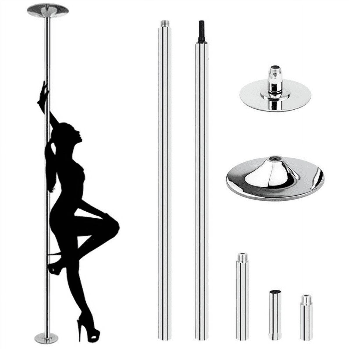 Portable Dance Pole Static Spinning Exercise Fitness Silver - image 1 of 10