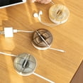 thumbnail image 1 of Portable Data Cable Organizer, Adjustable Plastic Cable Winder for Desktop Charging, Headphone, Computer Cord Management, 3.15"x3.15", Coffee Khaki Green, 1 of 9
