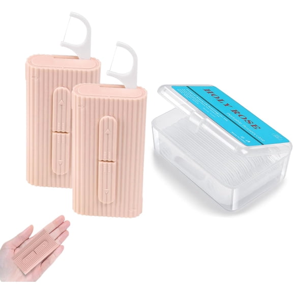Portable Dental Floss Dispenser, Floss Picks Case with Floss Sticks, for Home and Travel Oral Care