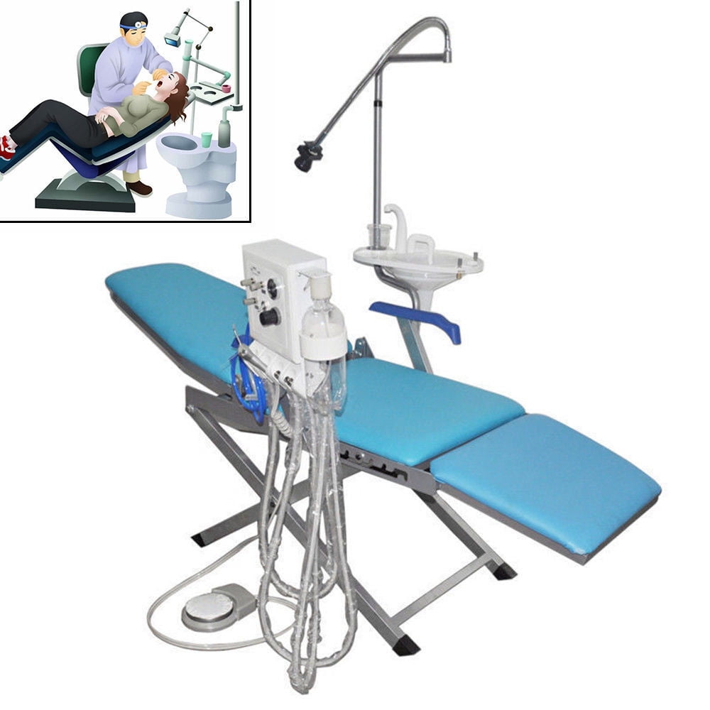 Portable Dental Folding Chair With LED Light Turbine Unit Medical