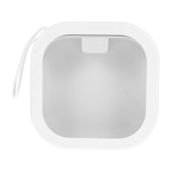 Portable Denture Case Box False Teeth Storage Holder for Travel Orthodontics Braces Retainer Organizer White