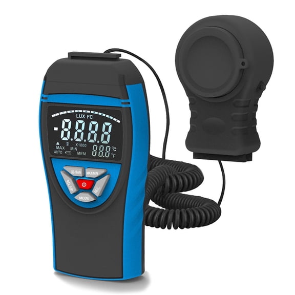 Portable Design Digital Illuminance Meter, Range 1-400,000 Lux, Photometers Tester, Plant Growth Light Monitoring