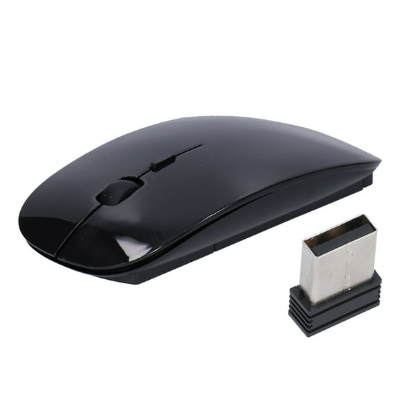 Portable Design for Laptops, Tablets & Computers - Black USB Connector Ultra-Slim 2.4G Wireless Mouse