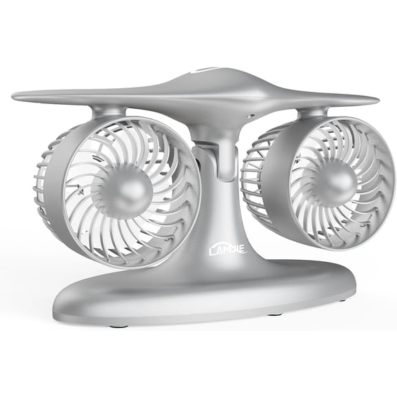 Portable Desk Fan, 8000mAh Battery Operated 18H Runtime Aviation Turbine Table Fan, Quiet USB-C Rechargeable Personal Fan, Unique Tech Office Gift for Men, Dad, Pilots