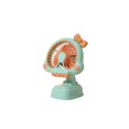 thumbnail image 1 of Portable Desk Fan, Skull Design Adjustable Rechargeable Cooling Fan Orange For Home Office Dorm Desktop Personal Cooling 1Pcs, 1 of 9