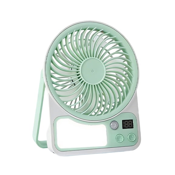 Portable Desk Fan With Induction Night Light 5 Speed Usb Charging For Student Dorm Office Outdoor