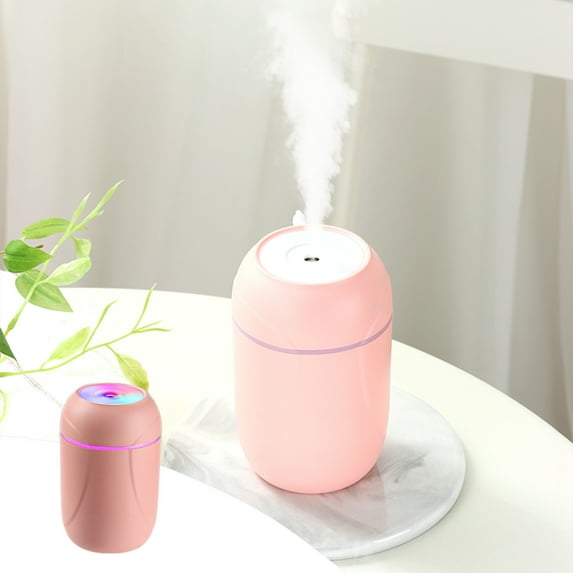 Portable Desk Humidifier,Cool Mist Humidifier for Home Bedroom Office Plants,USB Powered,Multiple Modes,Water Shortage Protection,Quiet Operation,Colorful Night Light Function