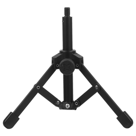 CIMAXIC Black Foldable Mic Stand with Stable Tripod for Online Broadcast and Meetings