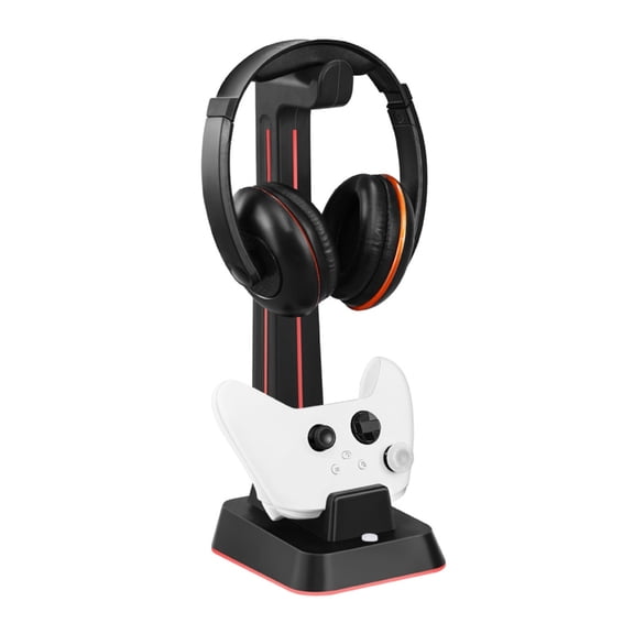 Portable Desktop Charging Stand Base Double USB Port with Headphone Holder Indicators Controller Charging Station