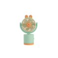 thumbnail image 1 of Portable Desktop Fan Cute Bunny Shaped Personal Fan Rechargeable USB Powered with Oscillating Base and Adjustable for Home Desk Dormitory Summer Gift, Light Green, 1 of 7