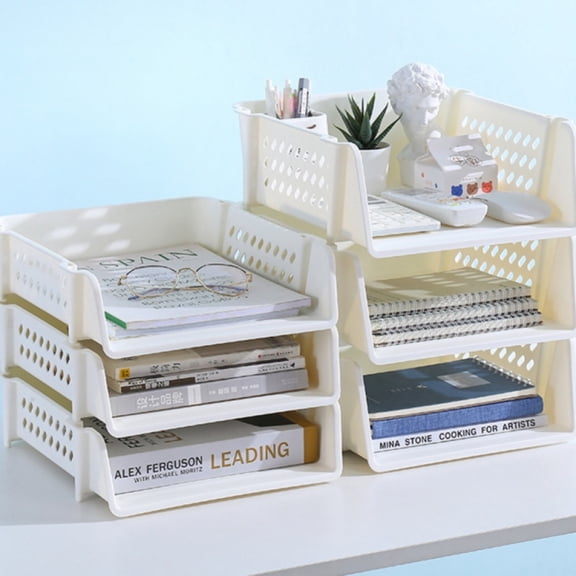Portable Desktop File Box,Document Storage Box,Bathroom Storage Box,for Kitchen,Office,School