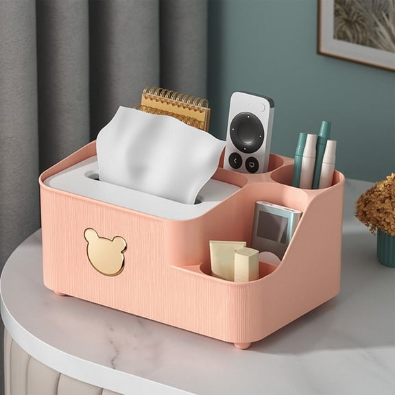 Acrylic Paper Box Living Room Tissue Box Plastic Desktop Storage Box Coffee Table Remote Control Multifunctional Storage with Crystal Clear Finish