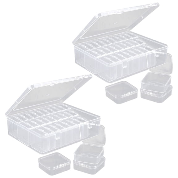 Portable Desktop Organizers with 30 Divisions Clear Sturdy Plastic Container Accessory for Sorting Items Organization