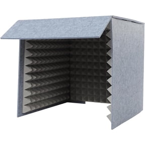 Portable Desktop Soundproof Cover, Recording Booth, Thickened Double-Layer Microphone Isolation Booth Cube, Small Music Recording Studio for Home Studio, Music Recording