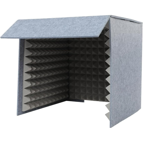 Portable Desktop Soundproof Cover, Recording Booth, Thickened Double-Layer Microphone Isolation Booth Cube, Small Music Recording Studio for Home Studio, Music Recording
