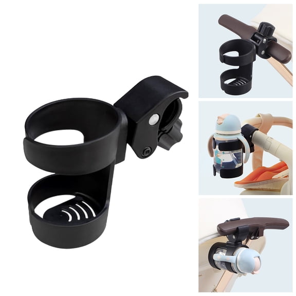 Portable Detachable 360 Rotating Cup Holder Suitable For Wheelchairs Baby Strollers Scooters Universal Drinks Organizer Large Design Attachment
