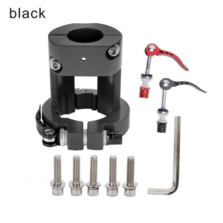 Portable Detachable Scooter Accessories Folder Holder Folding Rugged Lock Folding Clamp Fixing Parts Fixed Base BLACK