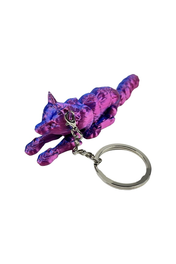 Portable Detailed 3D Printed Wolf Keychain Designs Fashion Accessory for Enthusiasts And Unique Gifts Seekers