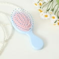 thumbnail image 1 of Portable Detangling Hair Brush Soft Round Bristles Non Slip Handle Travel Pocket Hair Comb for Wet Dry All Hair Types Scalp Massage, 1 of 3