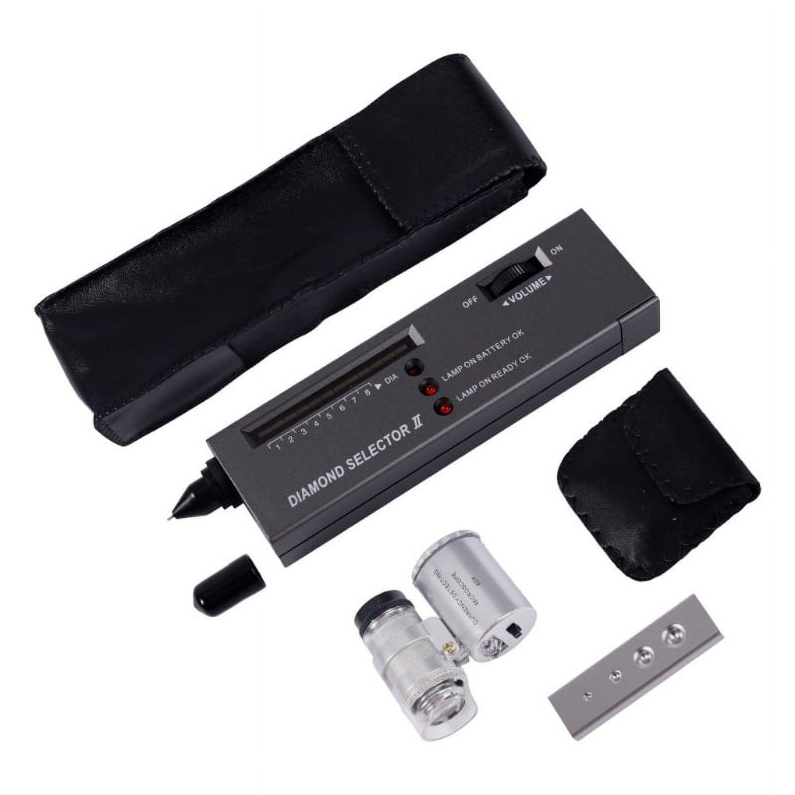 Portable Diamond Tester Pen with 60X LED Lighted Loupe Magnifying Glasses Combo - image 1 of 11