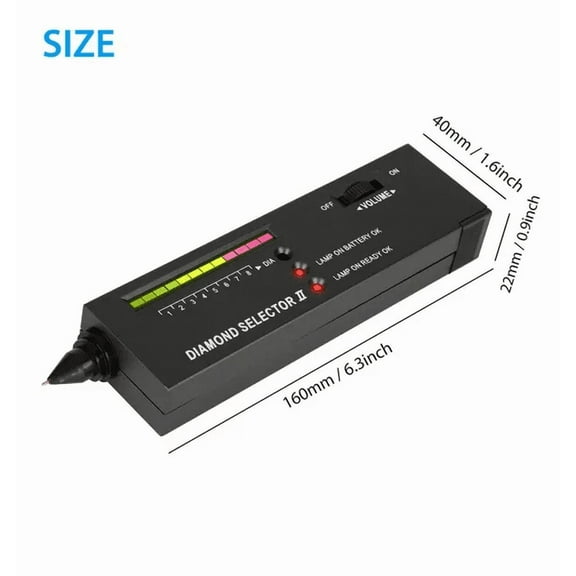 Portable Diamond Tester Selector Illuminated Jewelry Gemstone Testing Tool Kit
