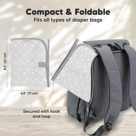 Portable Diaper Changing Pad and Diaper Bag Backpack - Waterproof Foldable Baby Changing Mat - Waterproof Multi Function Baby Travel Bags - Travel Diaper Change Mat - Changing Pads