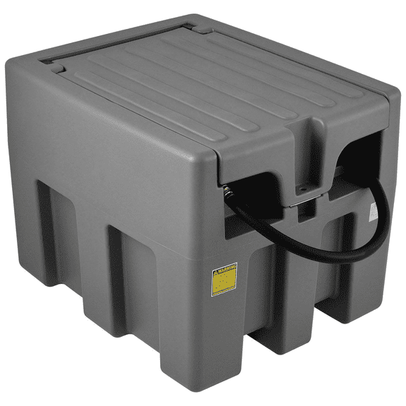 Portable Diesel Tank 58 Gallon - 10 GPM Transfer Pump - Fuel Storage Tank with 13.1ft Hose - PE Diesel Transfer Tank for Trucks, Ships & Farm Equipment - Gray