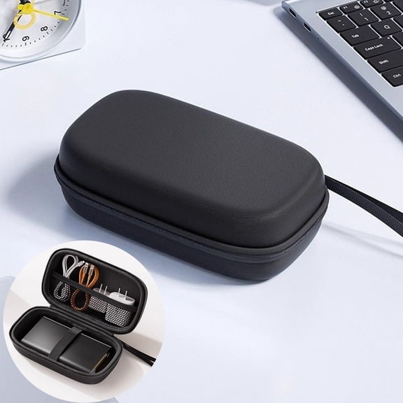 Portable Digital Accessory Storage Bag Hard Shell Earphone Cable Charger Organizer Case with Partition Grid Shockproof Travel Electronics Organizer Box for Data Cables USB Drive Accessories
