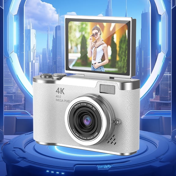 Portable Digital Camera,48MP 1080P HD CCD Camera,8X Digital Zoom,2.4 Inch LCD Card Camera with Night Vision,Rechargeable Compact Point and Shoot Camera for Teens Beginners