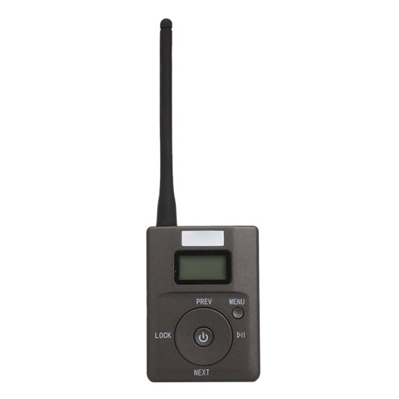 Portable Digital FM Transmitter - 500 Meters Long Range Broadcast with Mic, AUX/TF Card Input, Mini FM Radio Station for Home, Car, Classroom - Black