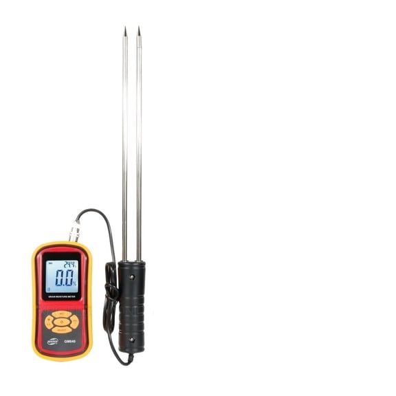 Portable Digital Grain Moisture Meter with Measuring Probe LCD Display Tester For Wheat,Corn,Rice,Bean GM640