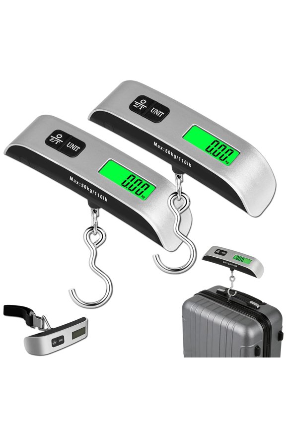 Portable Digital Luggage Scale, Luggage Weight Scale for Travel with Backlit LCD, 4-Unit Switching, Non-Slip, Luggage Scale for Luggage, Backpacks, Packages